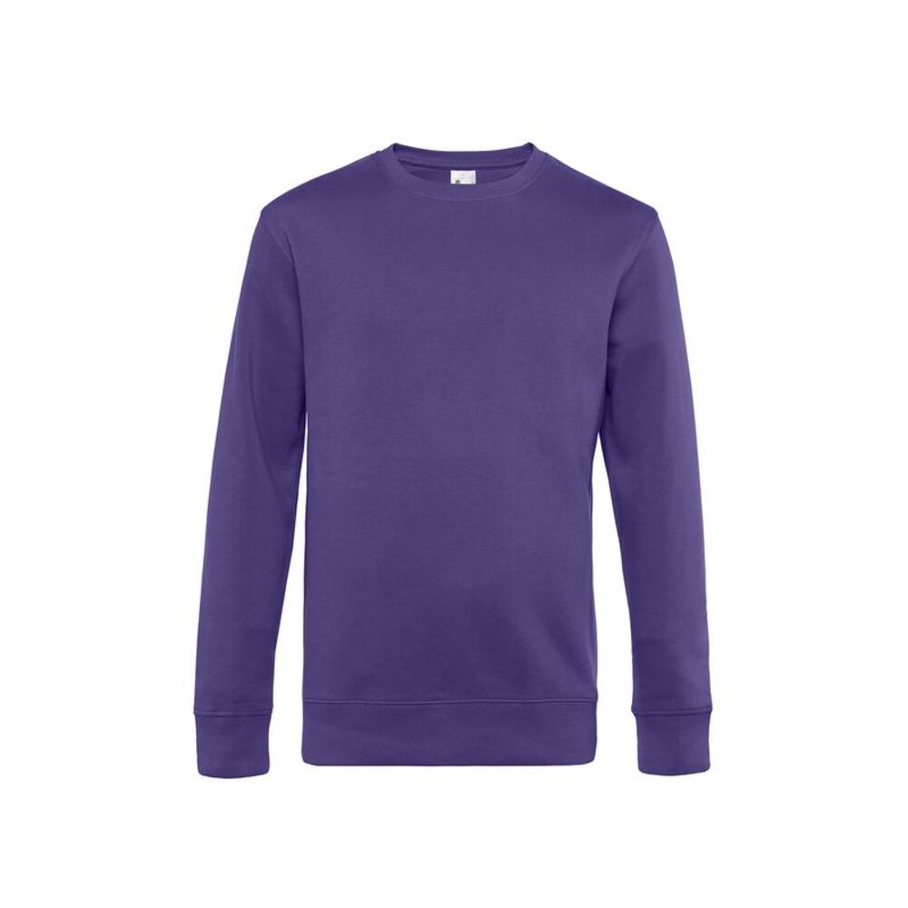 B&C Mens King Crew Neck Sweater / Radiant Purple